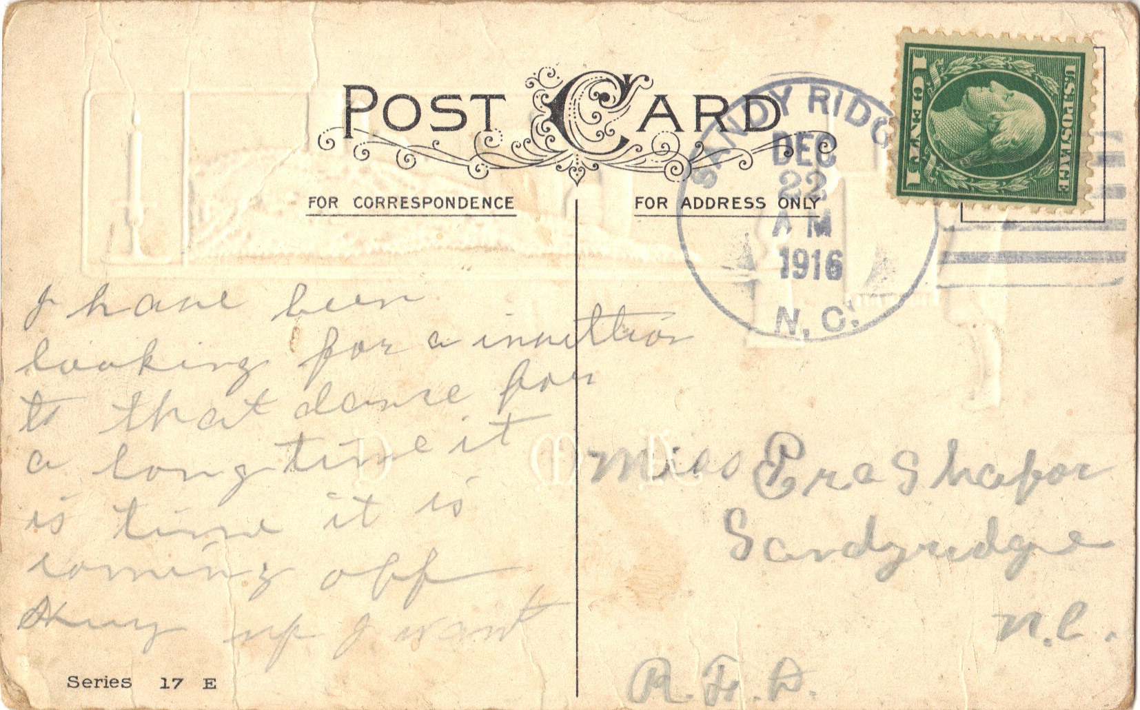 N.C. Christmas 1916B