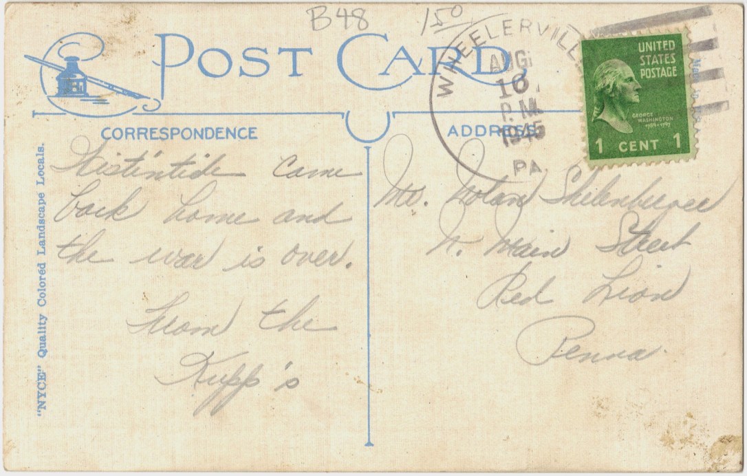 Pennsylvania 1945 back