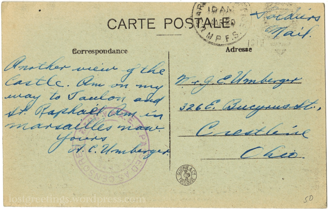 Great War Postcard Mar 1919 lg