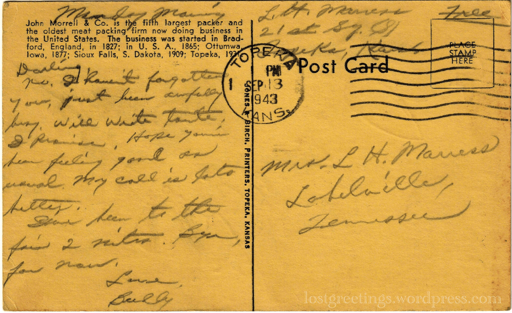 Marress - Sept 1943 Topeka message lg