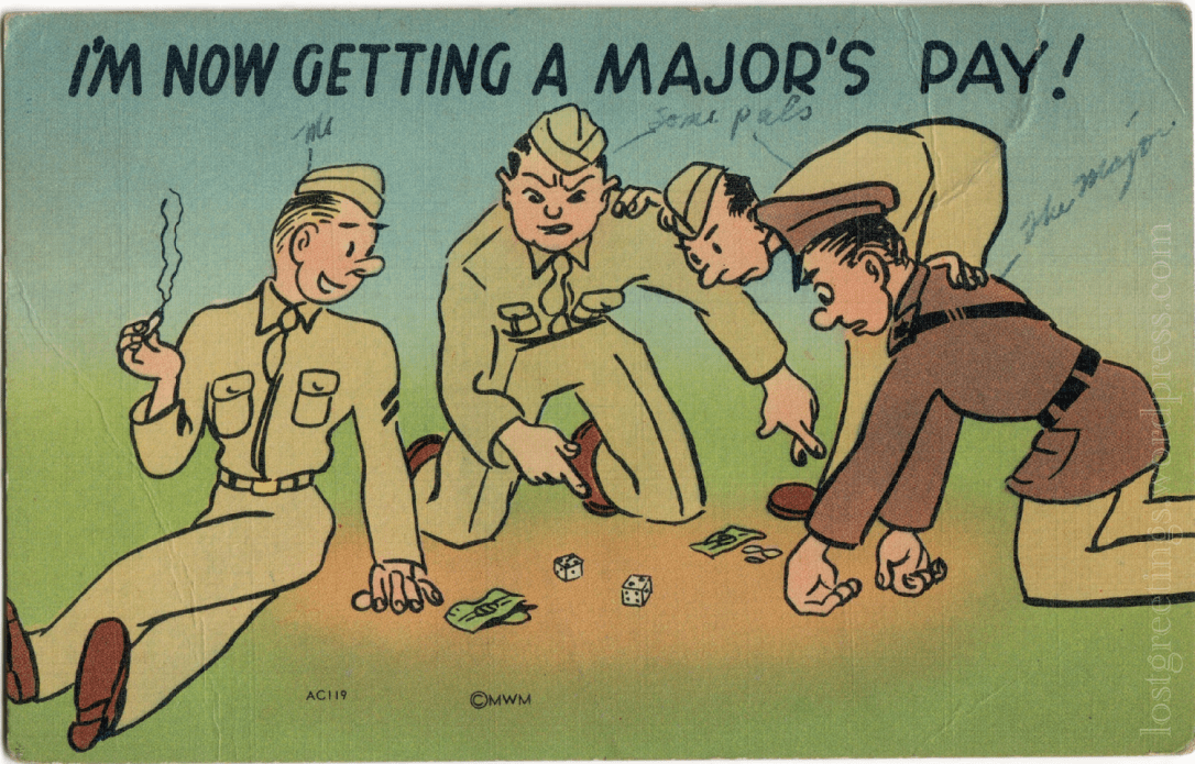 Camp Breckinridge, KY 1942 WW2 Comic Postcard lg