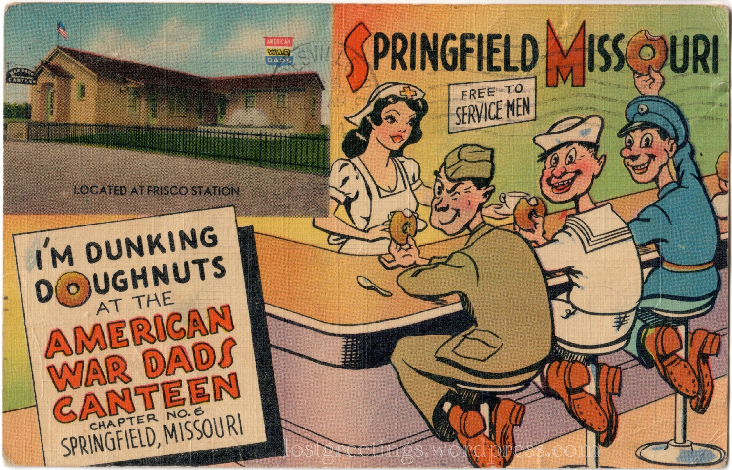 Springfield, MO 1944 WW2 Postcard lg